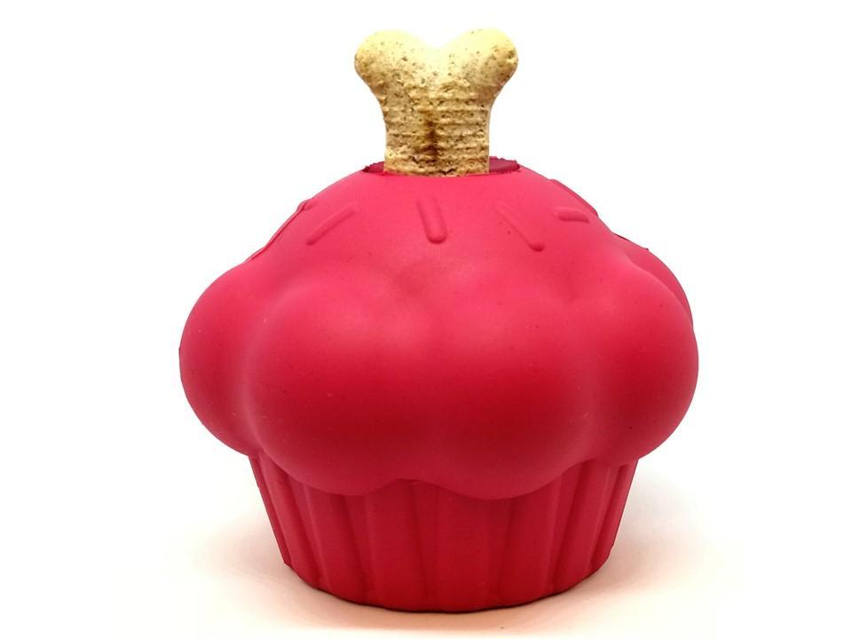 SodaPup Cupcake eDispenser Durable Rubber Chew Toy & Treat Dispenser | USA Made
