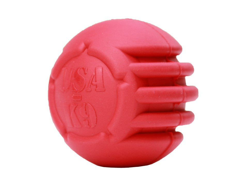 SodaPup USA-K9 Stars Stripes Rubber Dog Toy | K9 Handler Reward Red USA Made