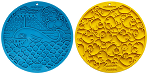 COMING SOON! Large Blue Whale & Large Yellow Duckies Bathtub eMat Lick Mat Bundle - SodaPup/True Dogs, LLC