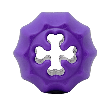 SodaPup Cross Bones Bully Stick Holder &amp; Chew Toy Heavy Chewers | Purple USA Made Crossed & Treat Dispenser