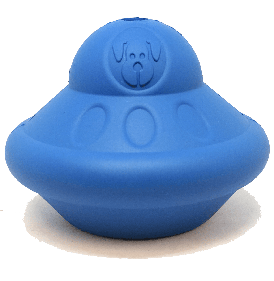 Sodapup Blue Flying Saucer Durable Rubber Chew Toy