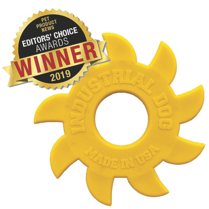 SodaPup Circular Saw Blade Ultra Durable Nylon Dog Chew Toy Yellow