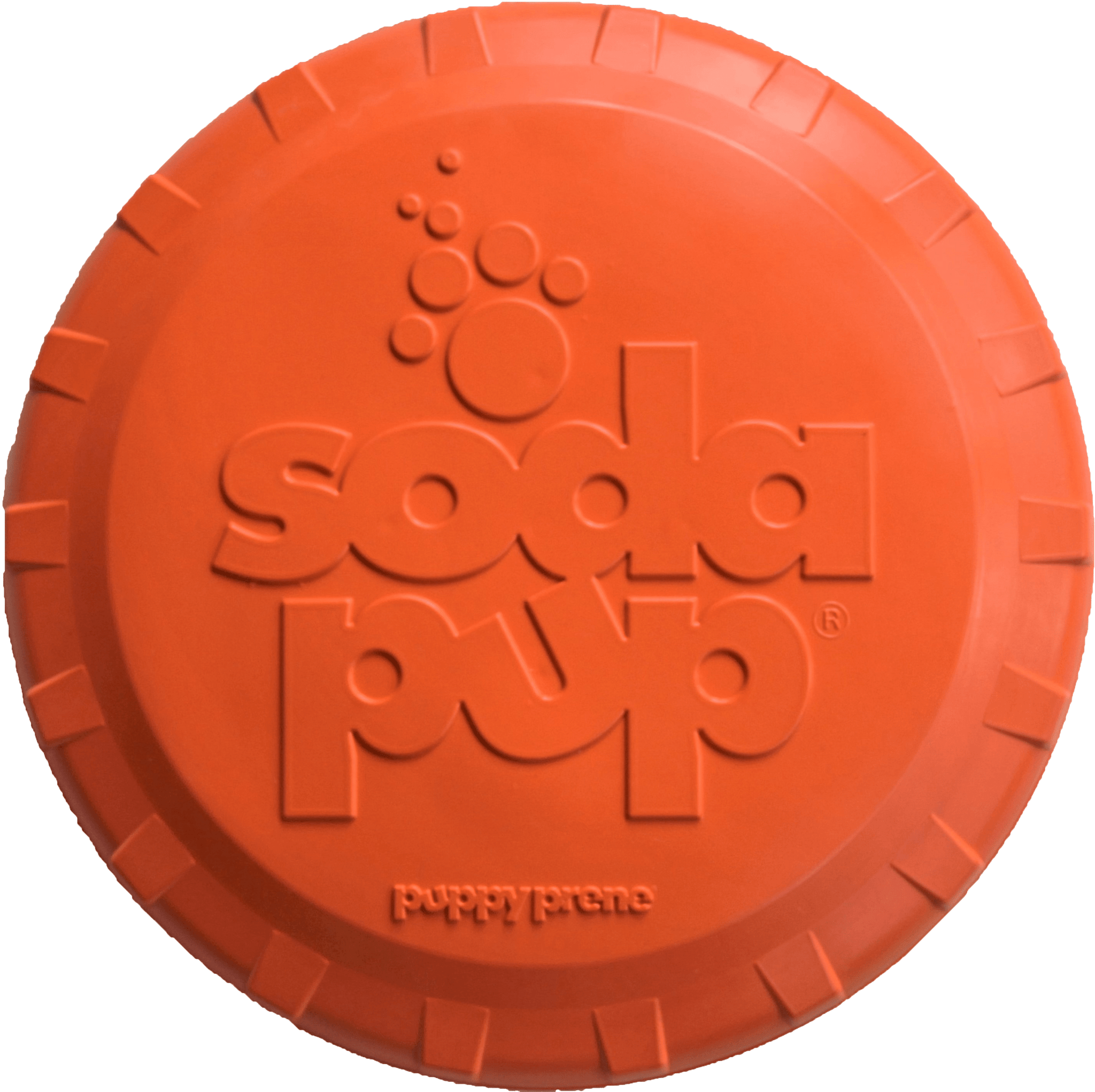 SodaPup Bottle Top Flyer Dog Toy - Orange - Small