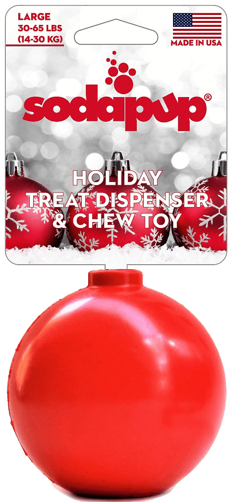SP Gift Box Durable Rubber Chew Toy & Treat Dispenser Red Large