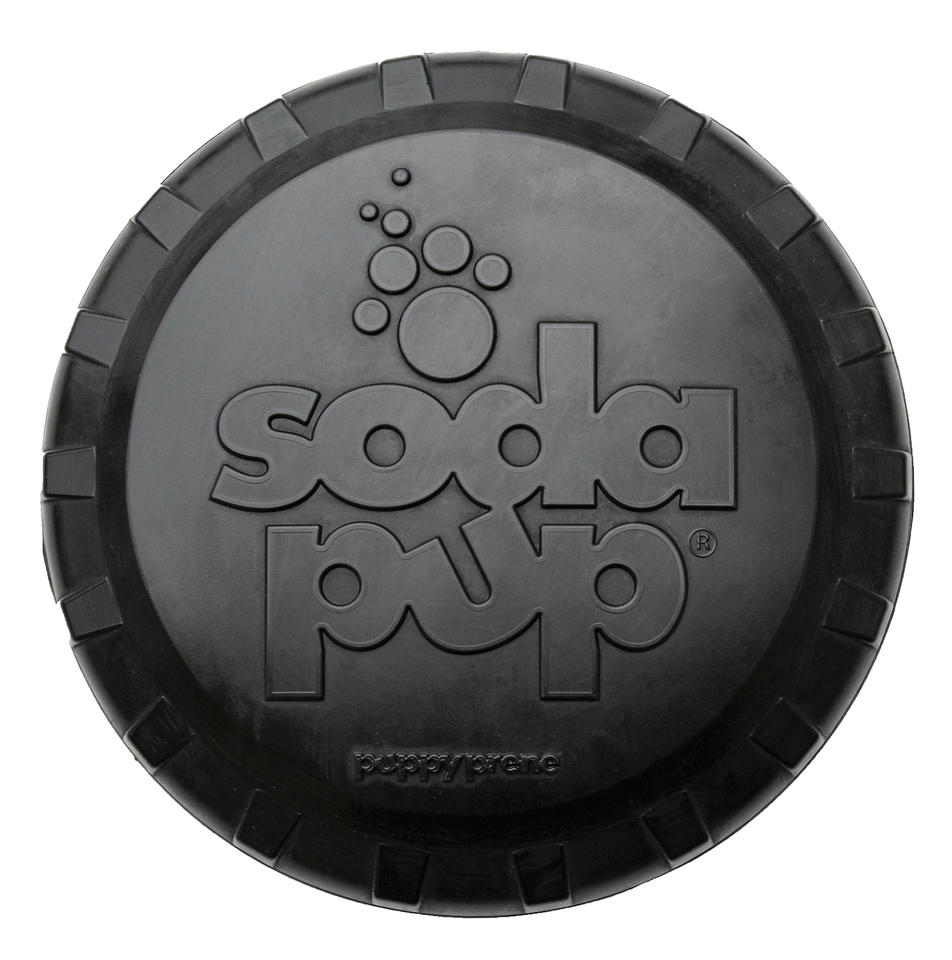 SodaPup Magnum Bottle Top Flyer Rubber Frisbee Heavy Chewers | Large USA Made (9.75" Diameter)
