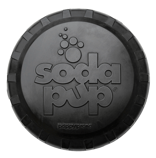 SodaPup Magnum Bottle Top Flyer Rubber Frisbee Heavy Chewers | Large USA Made (9.75" Diameter)