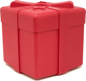 SP Gift Box Durable Rubber Chew Toy & Treat Dispenser - Red - SodaPup/True Dogs, LLC