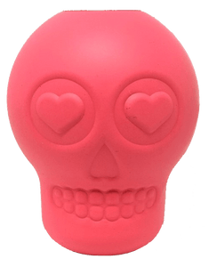 MKB Sugar Skull Durable Rubber Chew Toy & Treat Dispenser - Large - Pink - SodaPup/True Dogs, LLC