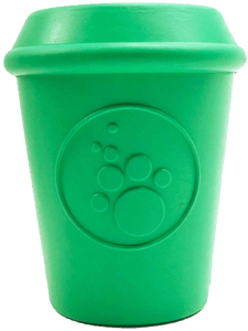 SP Coffee Cup Durable Rubber Chew Toy and Treat Dispenser - SodaPup/True Dogs, LLC