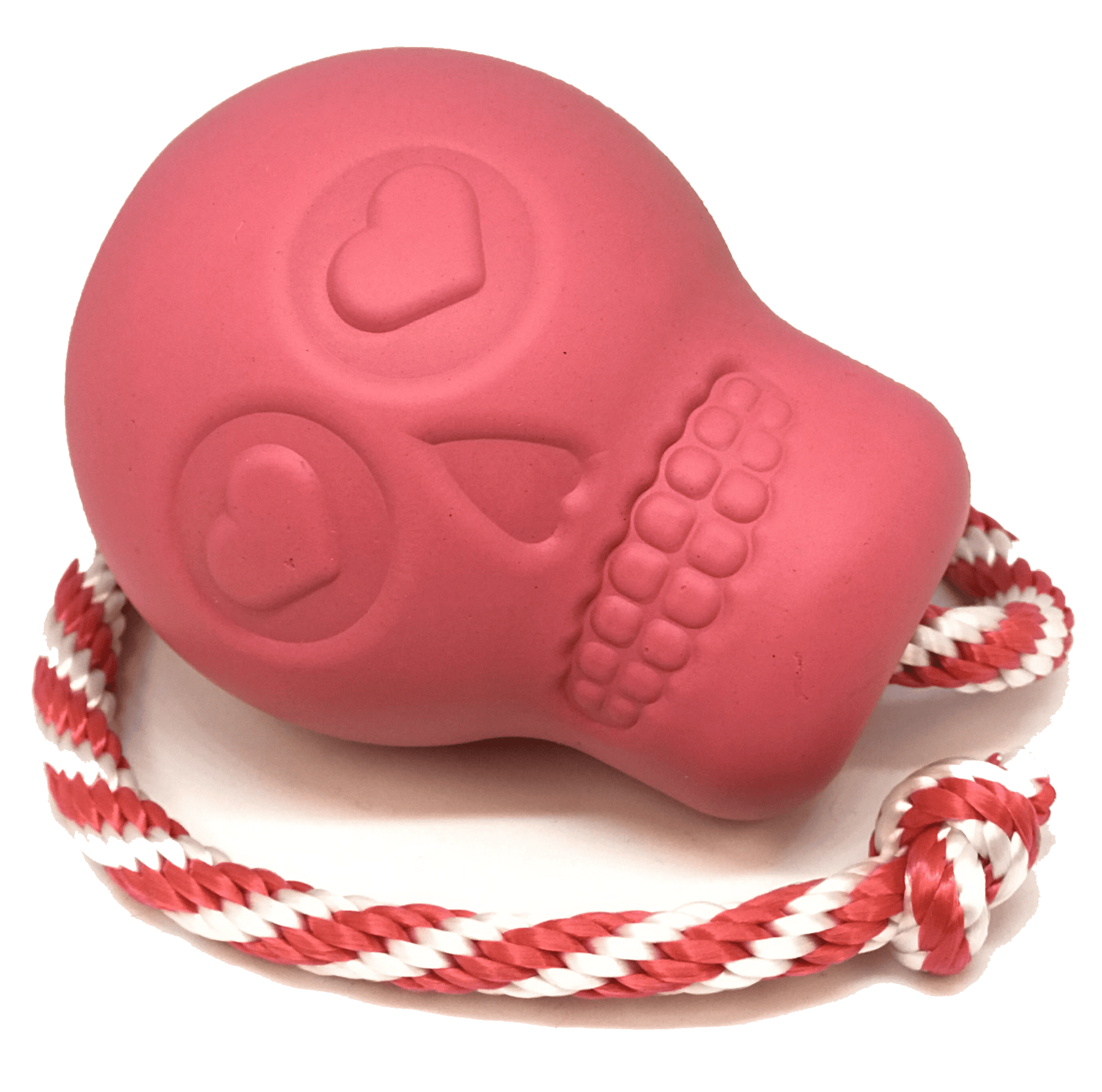 SodaPup USA-K9 Skull Dog Chew Toy & Treat Dispenser Made USA | LARGE PINK REWARD