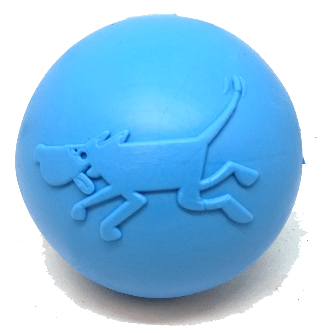 SodaPup Wag Ball Rubber Dog Chew Toy Heavy Chewers | Floating Fetch USA Made Large Blue