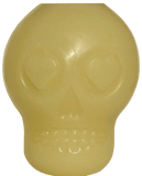 MKB Glow in the Dark Sugar Skull Chew Toy & Treat Dispenser - Medium - Translucent - SodaPup/True Dogs, LLC
