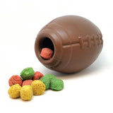 MKB Football Durable Rubber Chew Toy and Treat Dispenser - Large - Brown - SodaPup/True Dogs, LLC