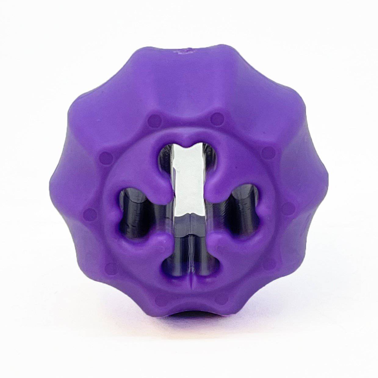 SodaPup Cross Bones Bully Stick Holder &amp; Chew Toy Heavy Chewers | Purple USA Made