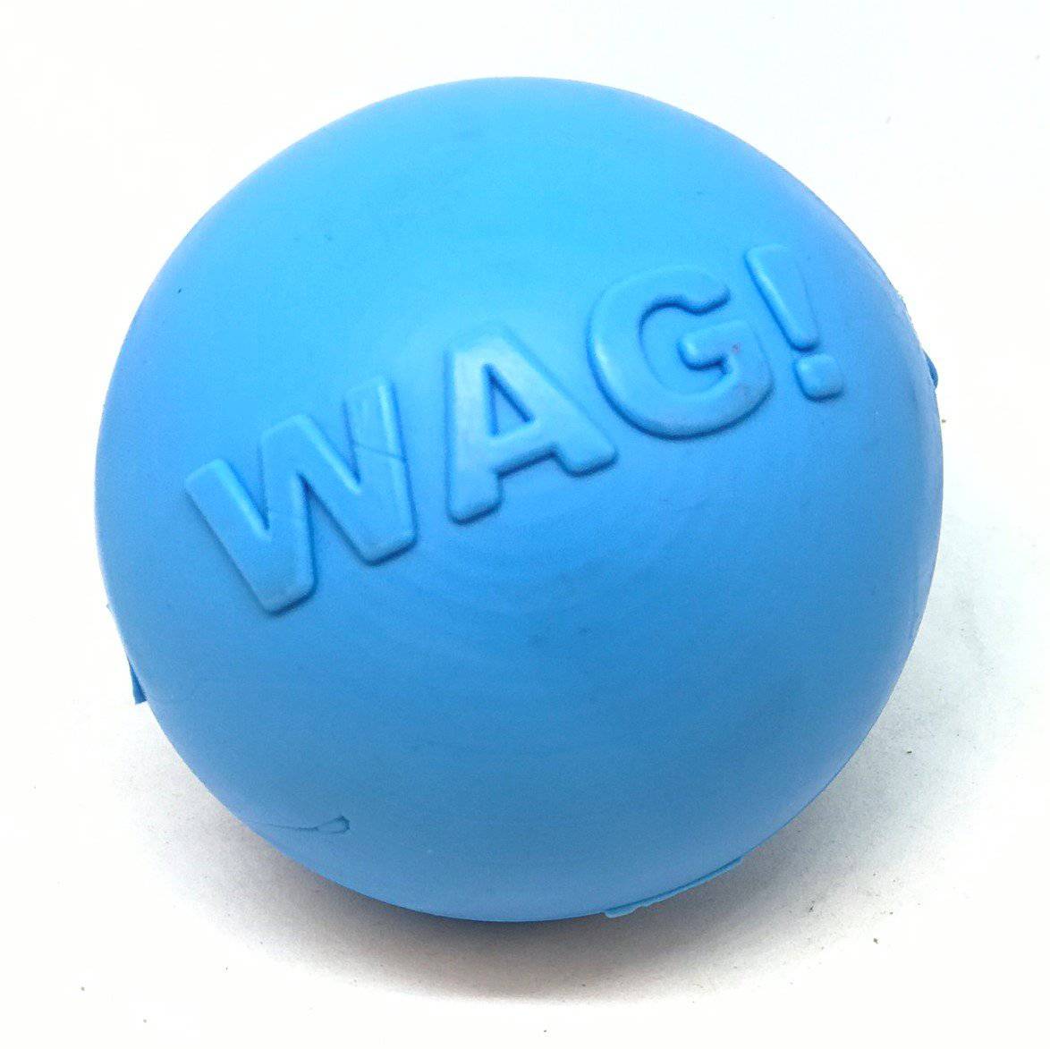 SodaPup Wag Ball Rubber Dog Chew Toy Heavy Chewers | Floating Fetch USA Made