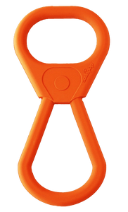 SP Pop Top Rubber Tug Toy for Interactive Play - Orange Squeeze - SodaPup/True Dogs, LLC