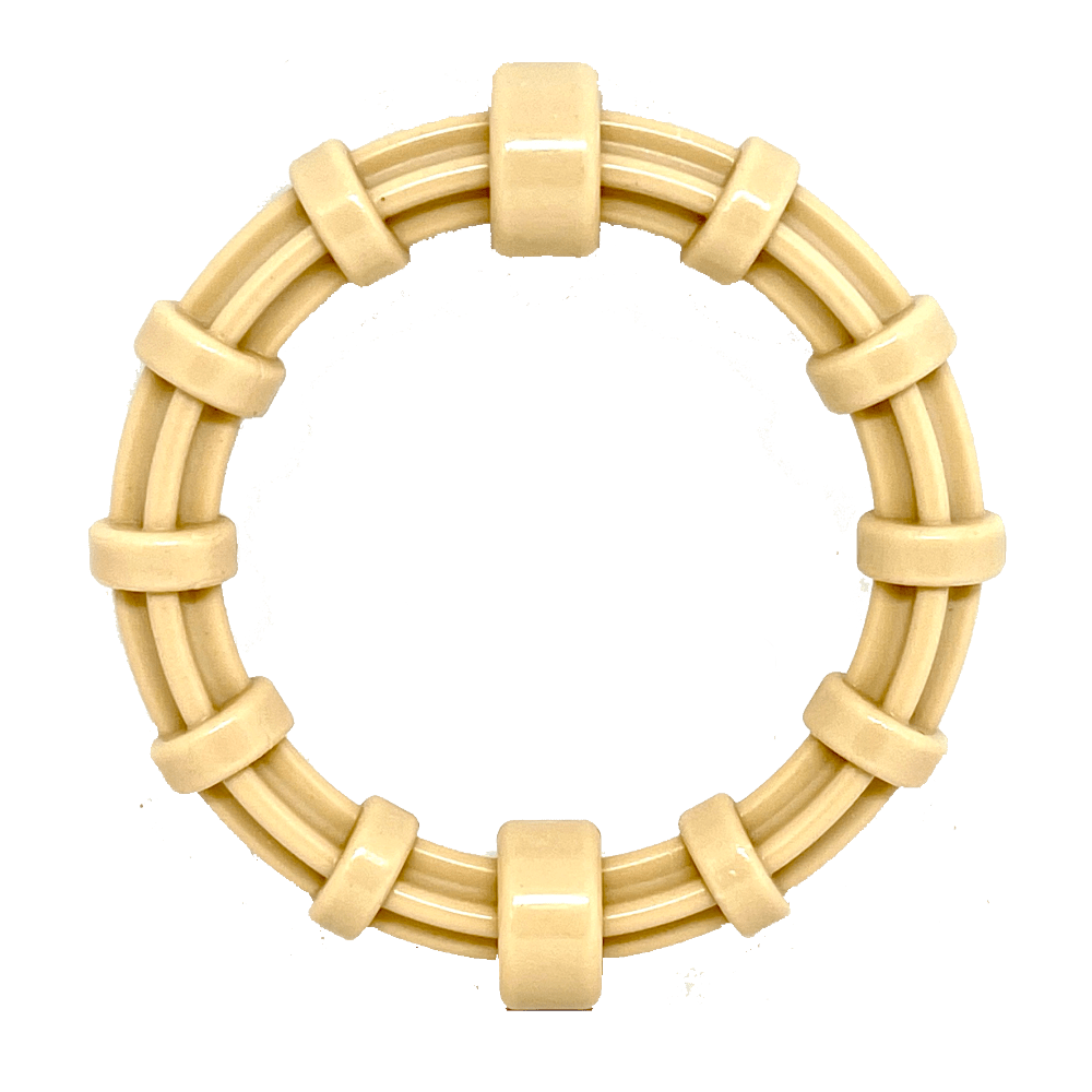 SodaPup Chicken Flavored Teething Ring Puppies & Aggressive Chewers | USA Made Honey Bone Nylon