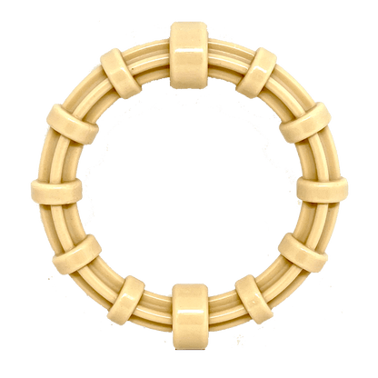 SodaPup Chicken Flavored Teething Ring Puppies & Aggressive Chewers | USA Made Honey Bone Nylon