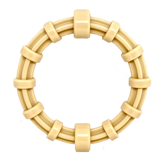 SodaPup Chicken Flavored Teething Ring Puppies & Aggressive Chewers | USA Made Honey Bone Nylon