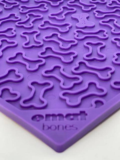 SodaPup Bones eMat Enrichment Lick Mat Dogs Cats | Toy Anxiety Relief