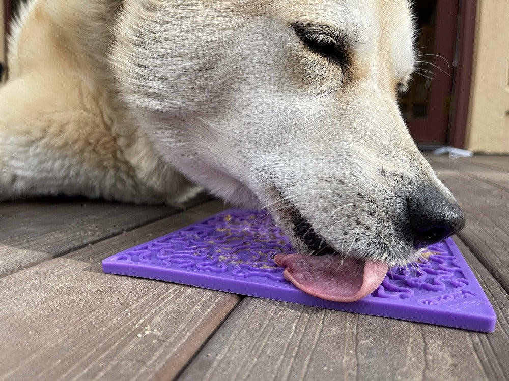 SodaPup Bones eMat Enrichment Lick Mat Dogs Cats | Toy Anxiety Relief