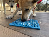 Jigsaw Design Emat Enrichment Lick Mat - Blue - SodaPup/True Dogs, LLC